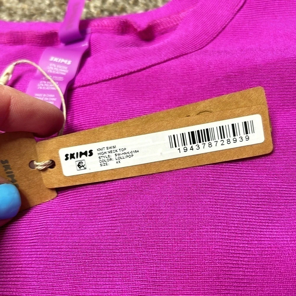 NWT Skims Knit Swim High Neck Top
